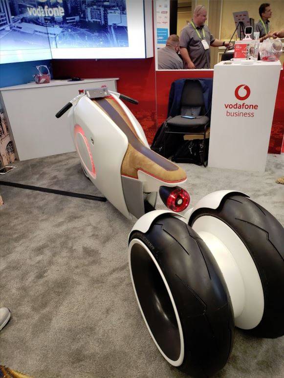 Vodaphone motorcycle at CES