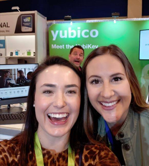 Yubico selfie at CES